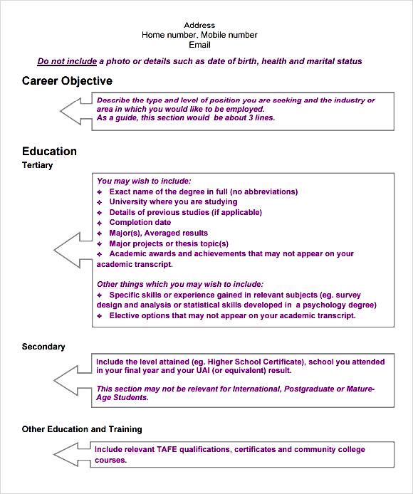 modern cv template pdf