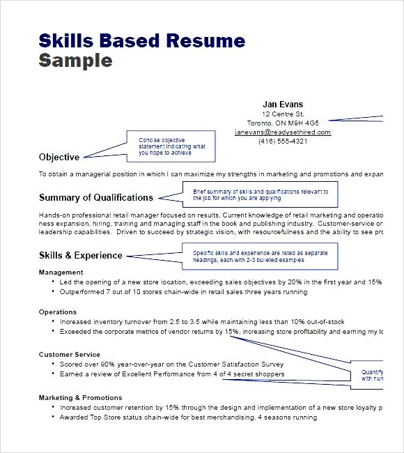 skills based resume sample pdf free samples examples