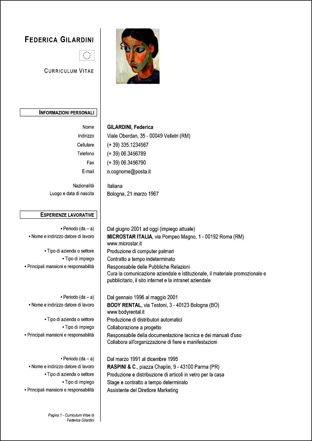 Curriculum Europeo