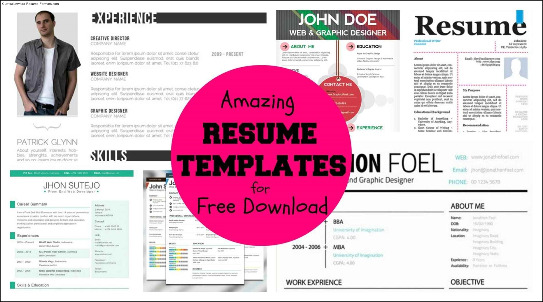 free creative resume cv template pink resume