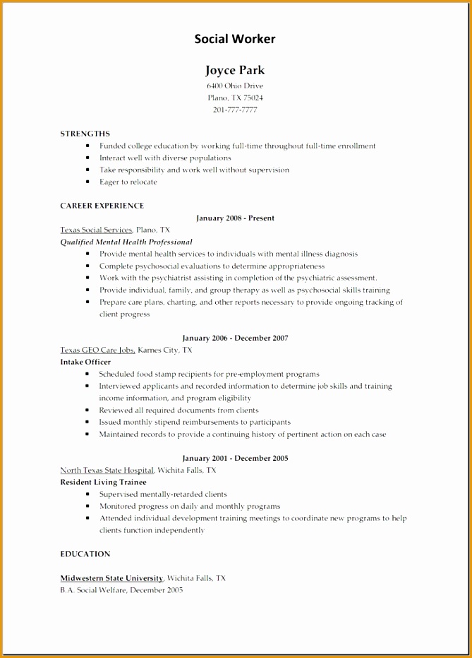 resume template for child care worker931669