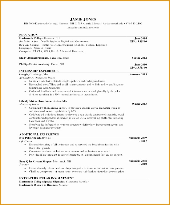 6 comprehensive resume sample