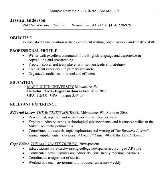 Journalist cv sample pdf image