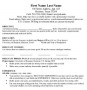 MBA Resume Template PDF Sample