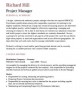 Project Manager CV Template Download