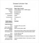 Sample Europass Curriculum Vitae