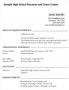 Sample High School Resumes and Cover Letters