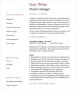 Sample Project Manager CV Template Free