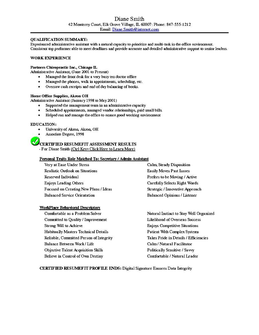 executive administrative assistant resume objective  free