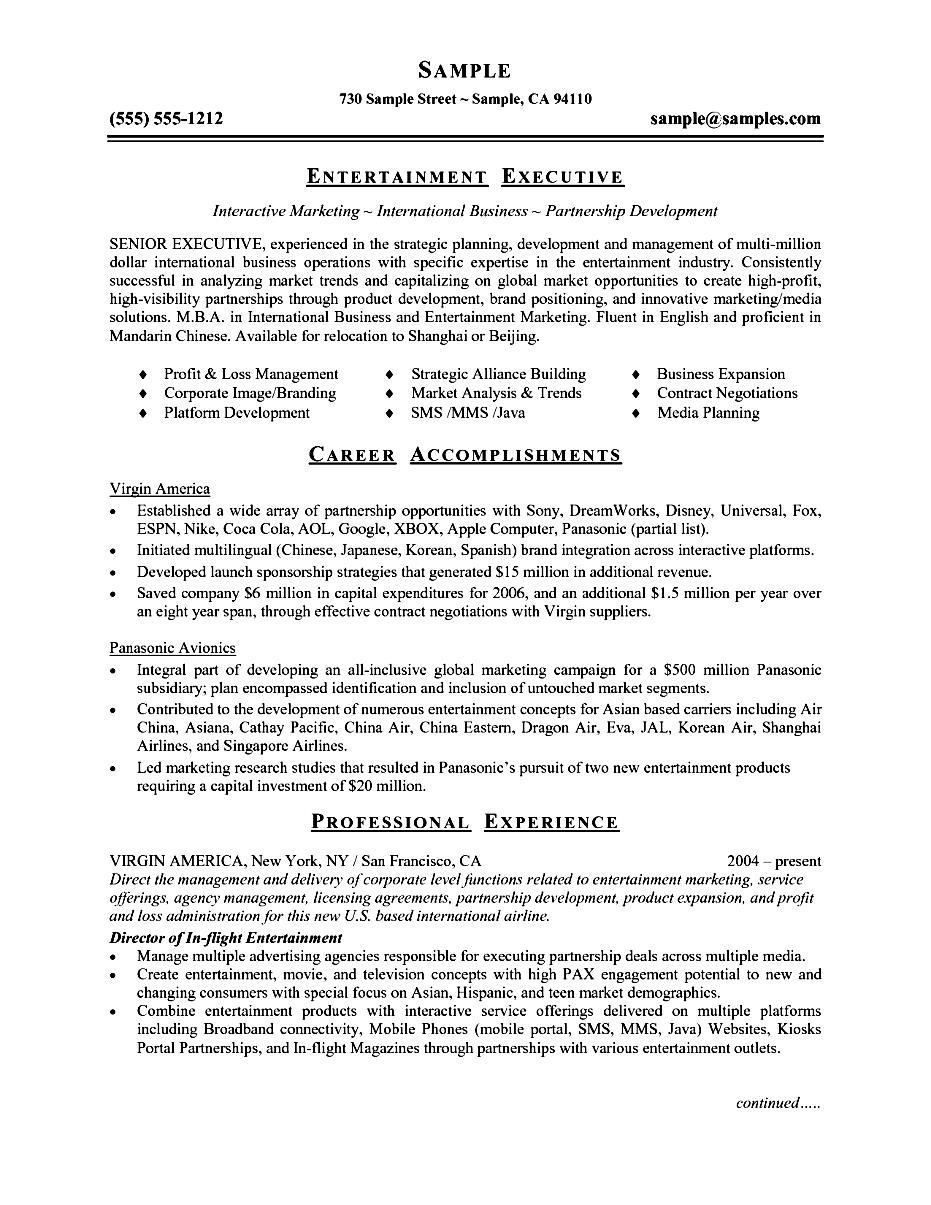 Executive Resume Template Word (Doc) / Get 15+ Get Word Document Cv