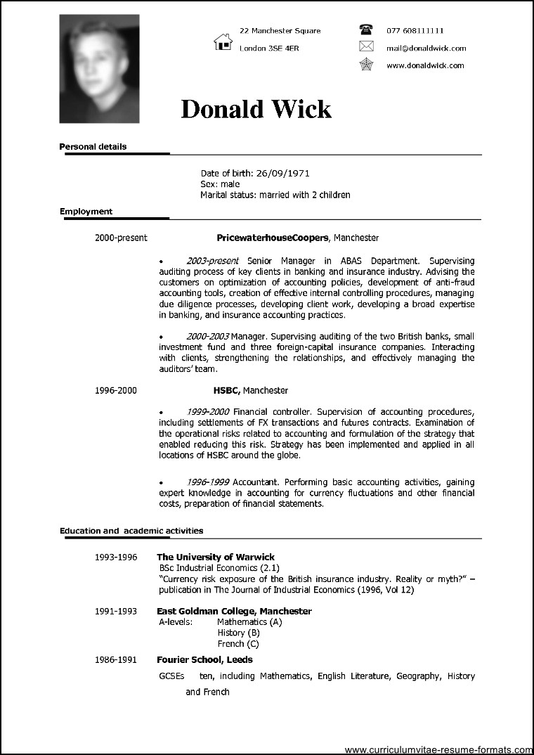 Docave resume language en doc