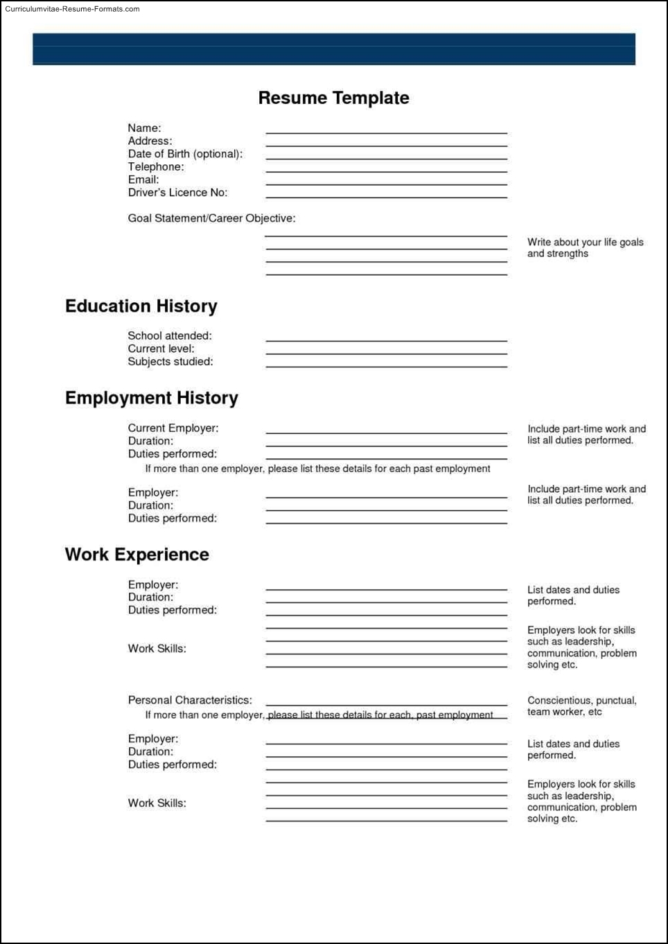 Free Resume Templates Online To Print Free Samples Examples 