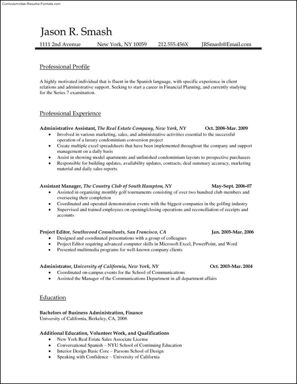 It Resume Template Word