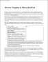 Microsoft Office Resume Templates 2007