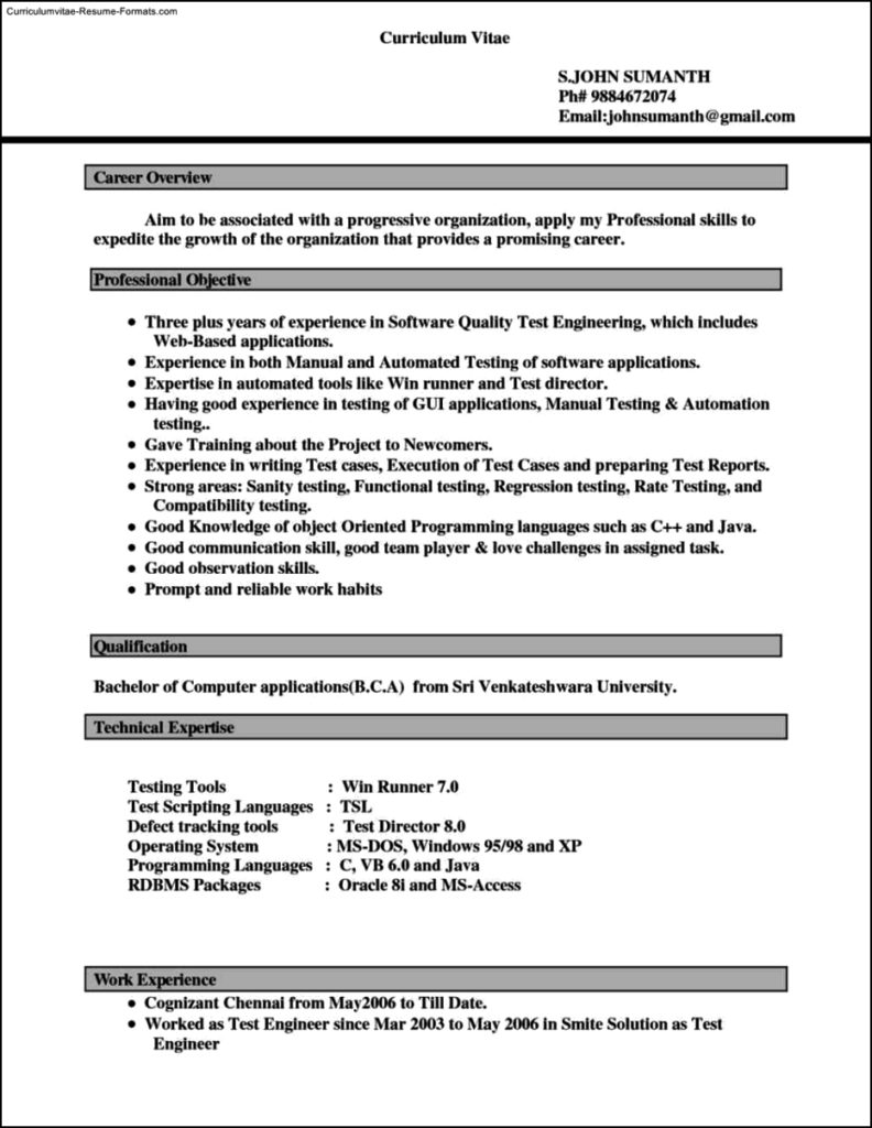 Office 2007 Resume Template