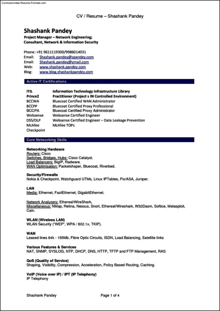 Pdf Resume Templates