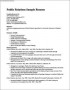 Public Relations Resume Templates