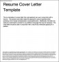 Resume Cover Template