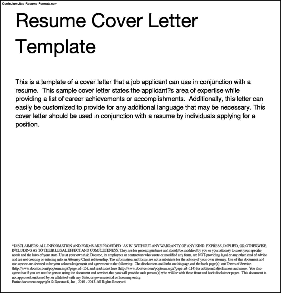 cover page for resume example