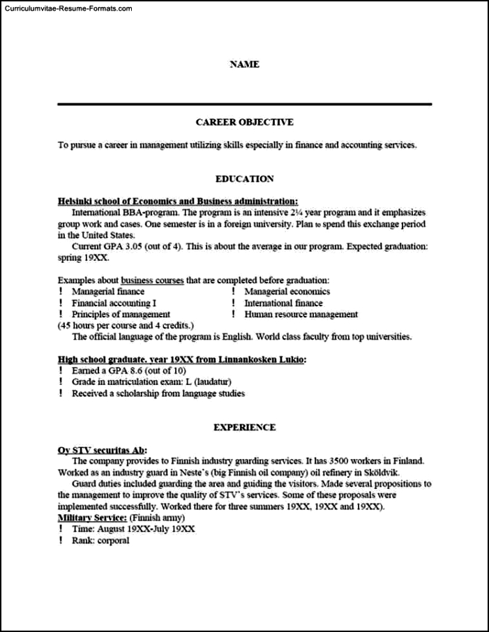 Resume Samples And Templates
