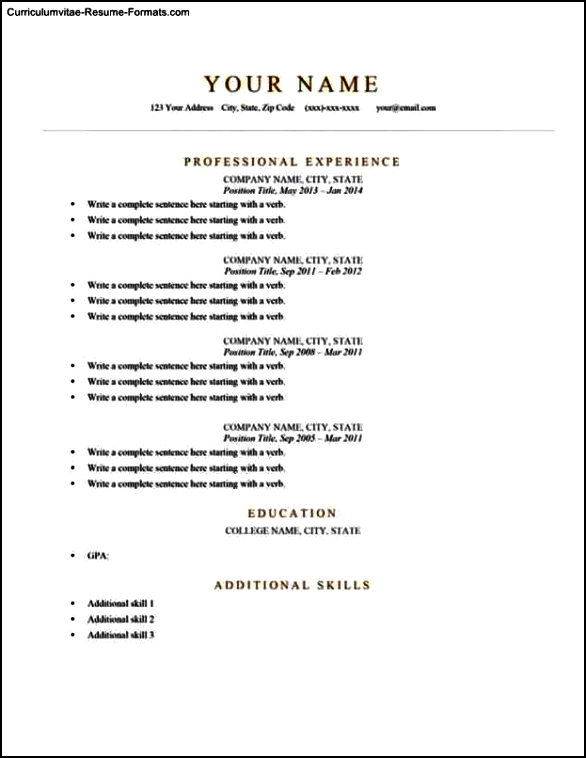 Resume Samples Templates