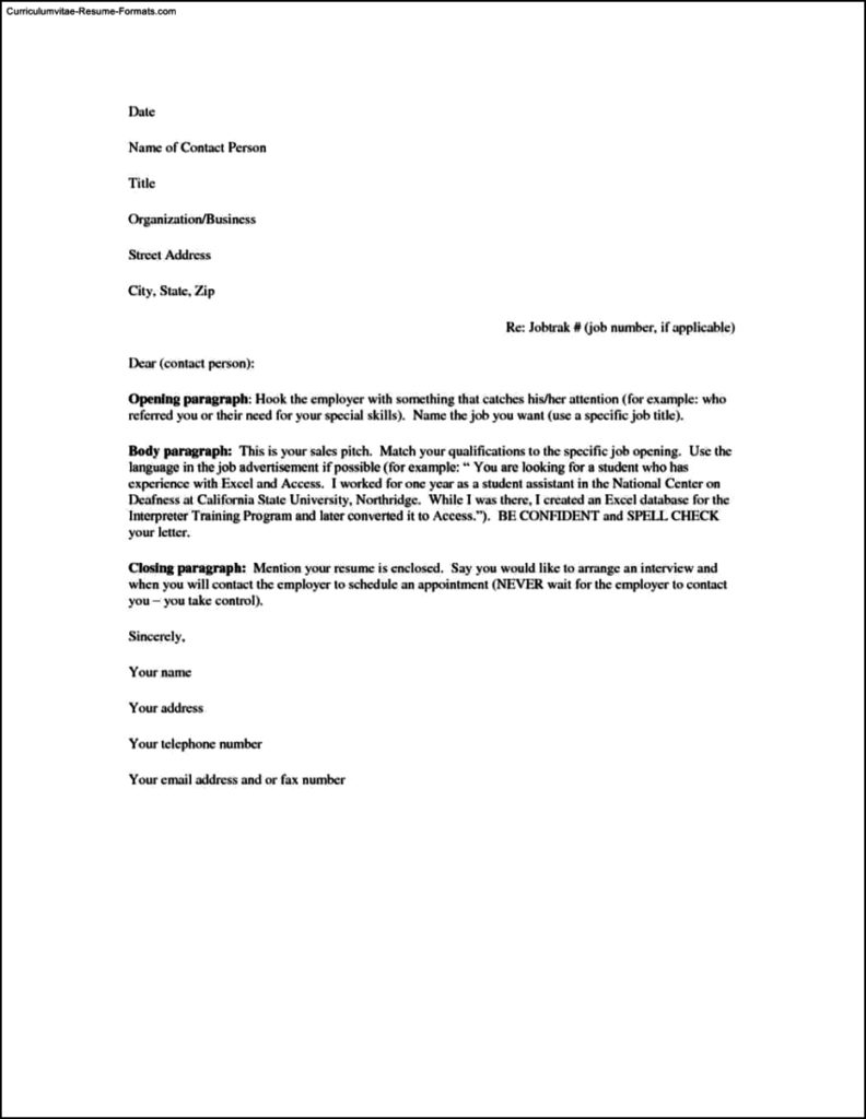 Resume Templates Cover Letter