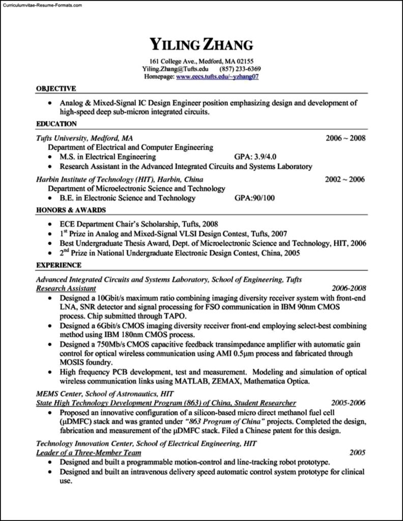 Resume Templates For Free
