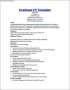 Resume Templates For Graduate Students