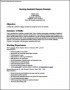 Resume Templates For Nursing Assistant