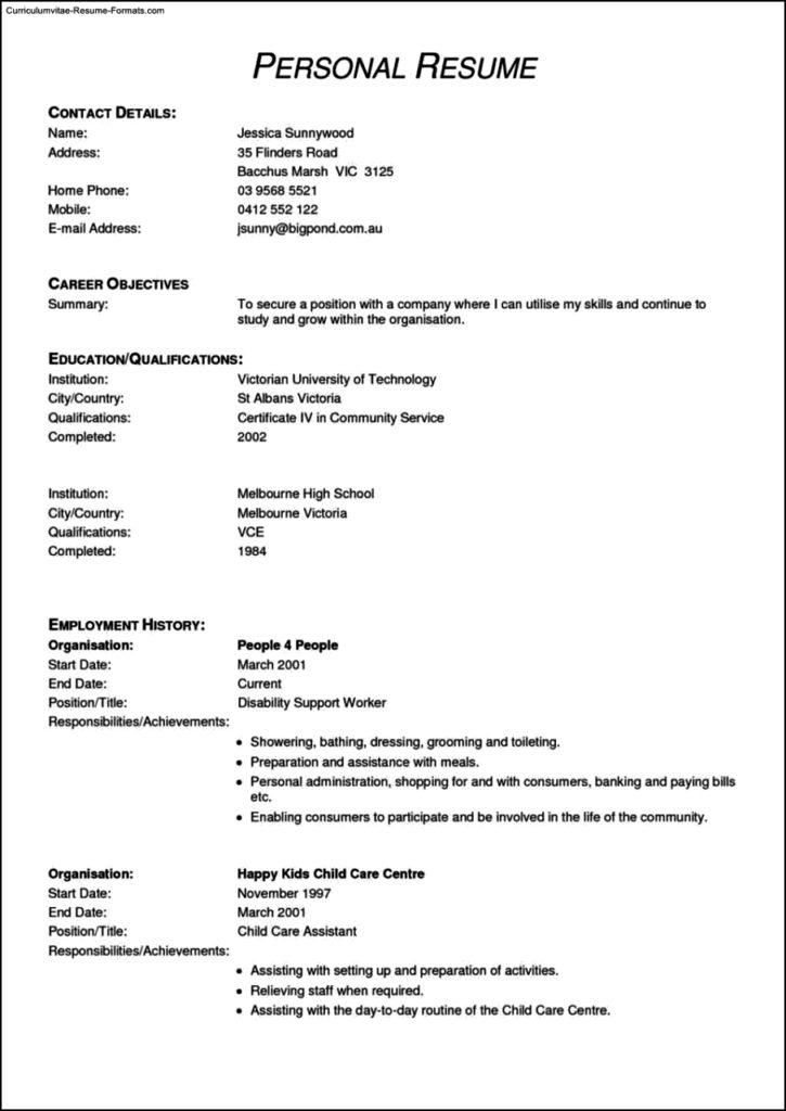 Resume Templates Receptionist