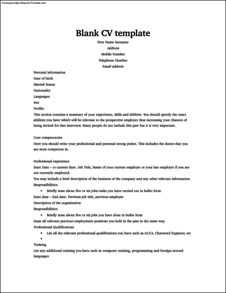 Resume Templates To Download