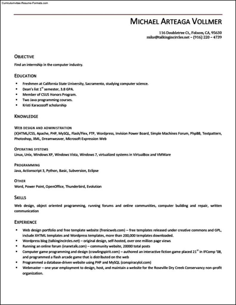 Resume Templates.Org