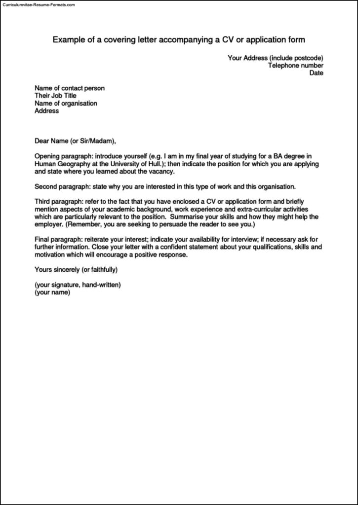 Resume With Cover Letter Template