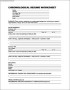 Resume Worksheet Template