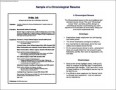 Sample Chronological Resume Template