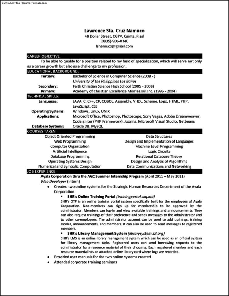 Scientist Resume Template