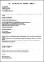 Truck Driver Resume Template