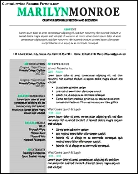 Unique Resume Template