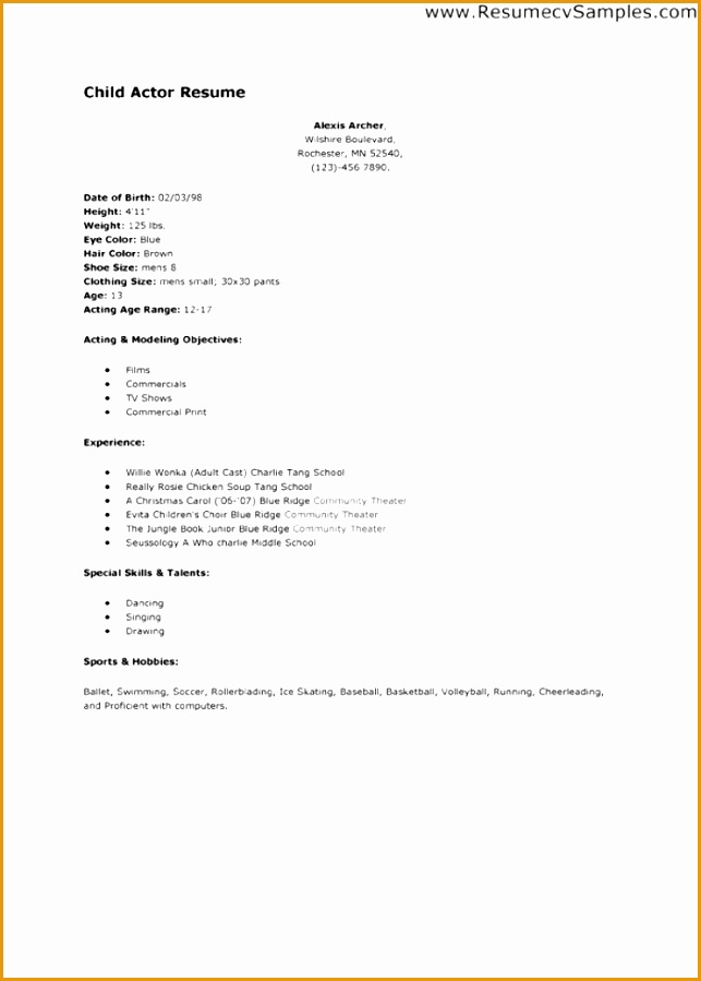 Resume CV Cover Letter Terrific Free Acting Resume Template899643