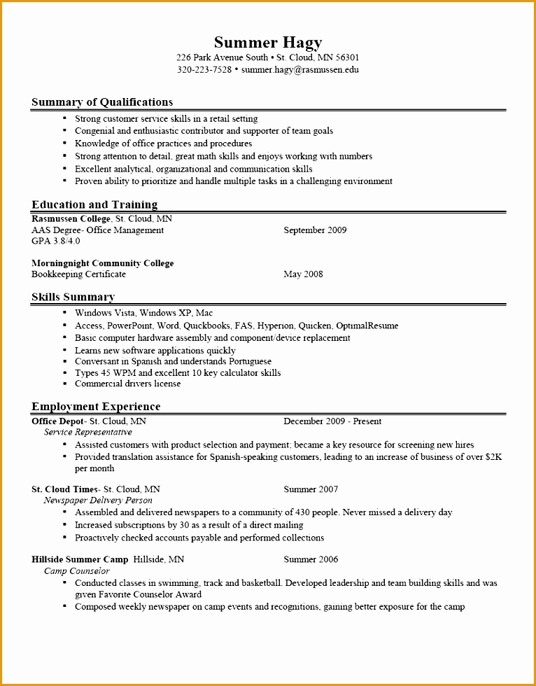 Good Resume Objective Examples Good Objective Resumes resumes Resume Profile Examples For Students