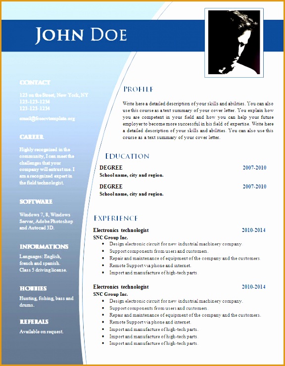 Resume Templates Word Doc Gfyork resume templates word doc cv templates for word doc 632 638 freecvtemplate