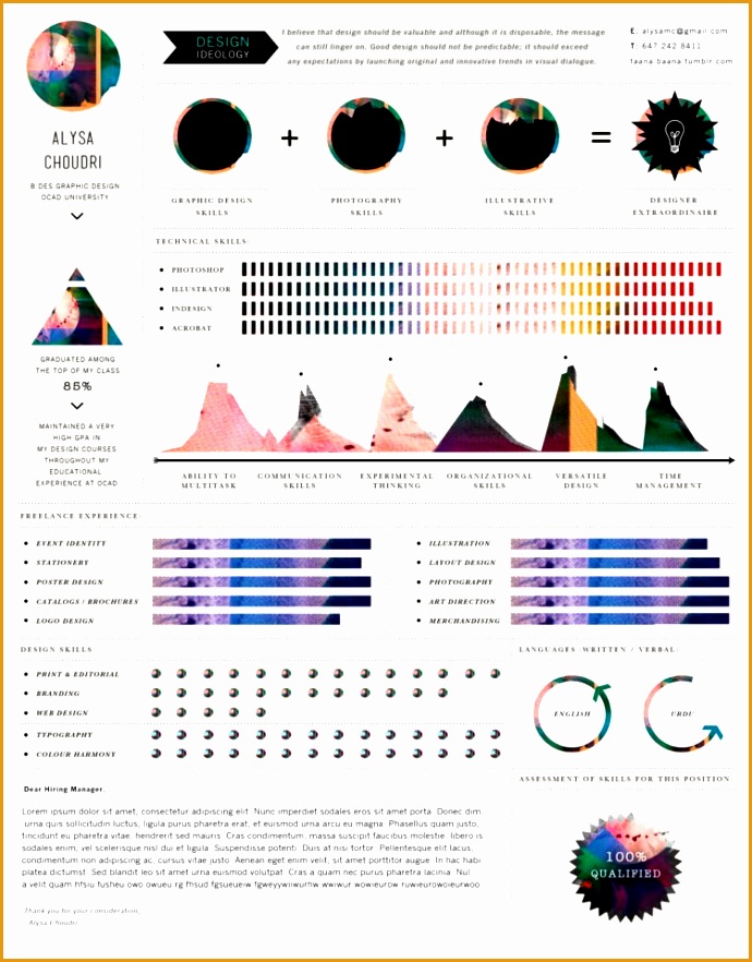 Things almost crazy with this extremely creative and psychedelic Alysa Choudri s resume If you take a closer look882690