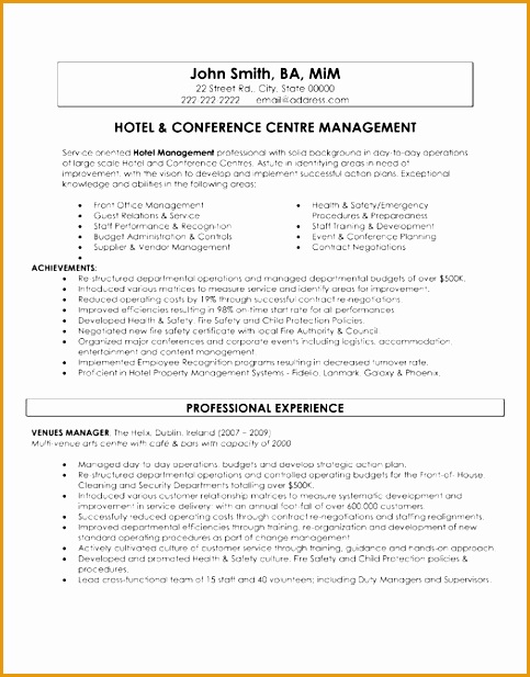 Here to Download this Hotel and Conference Centre Manager Resume Template617483