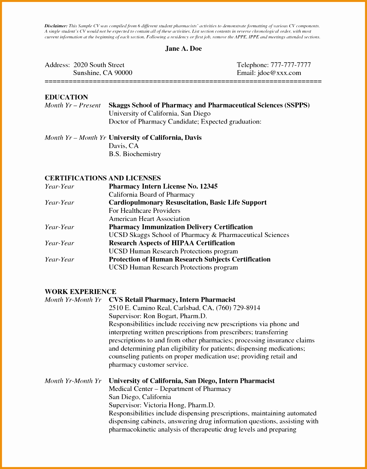 Pharmacy Resume pharmacist resume sample Resume Format For Pharmacy Student Pharmacy Resume Template15141185