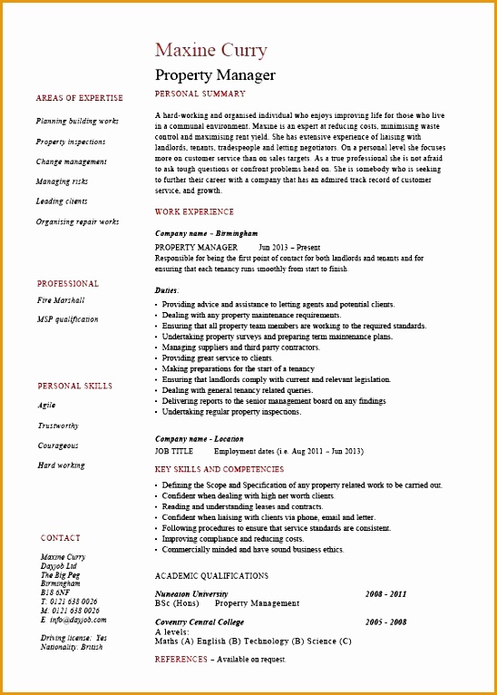 pic property manager resume 01