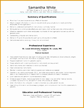 Generic Medical Assistant Resume Sample449351