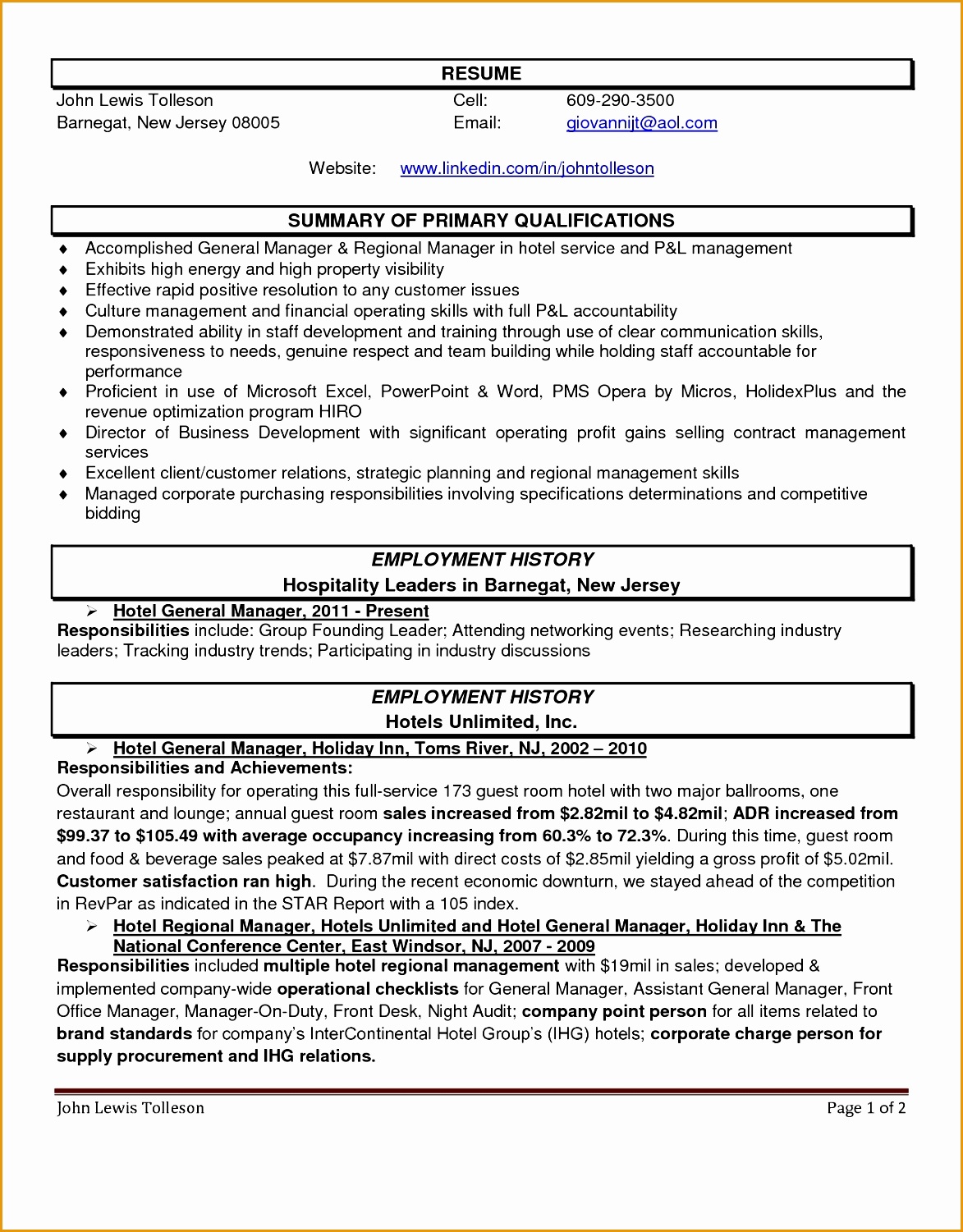 hotel general manager resume template15011173
