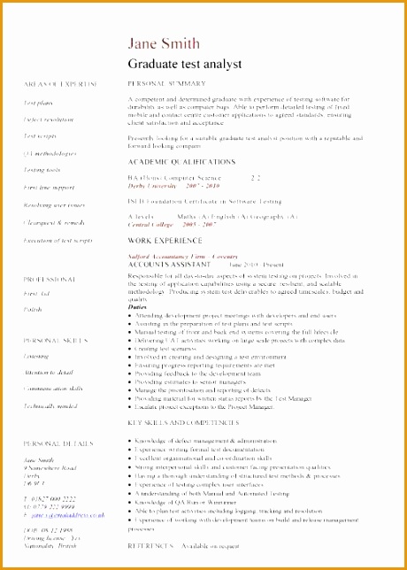 graduate cv template 270644460