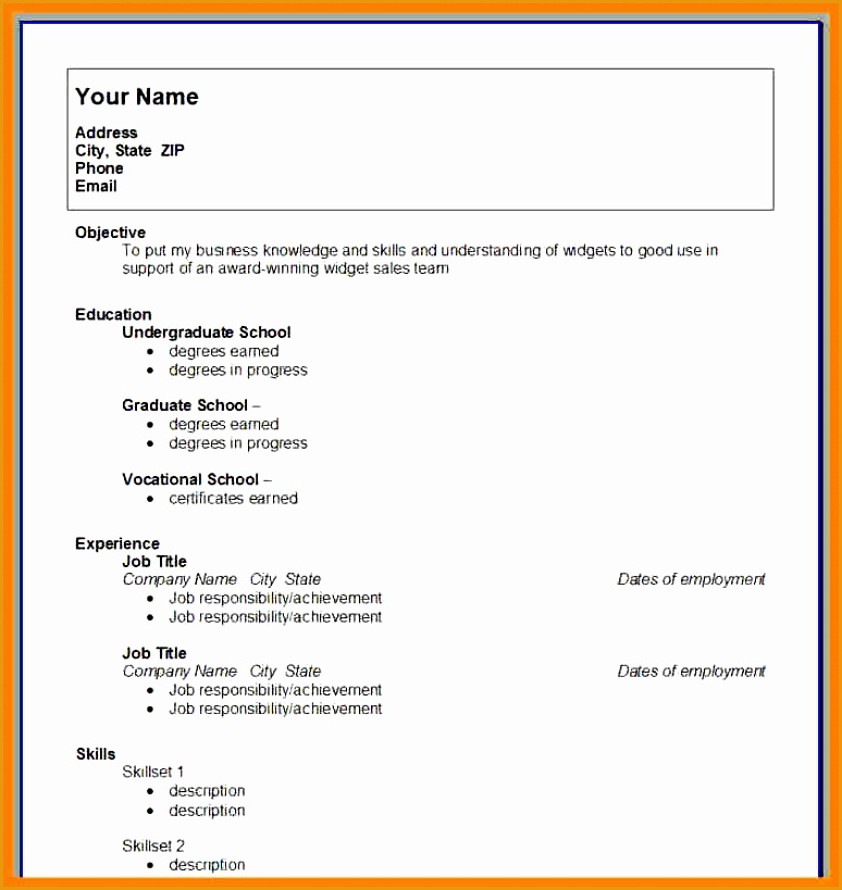 7 cv template college student819774