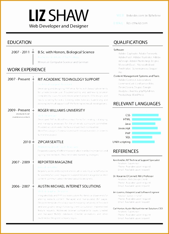 Resume Web Development and Design586810 resume web development and design810586